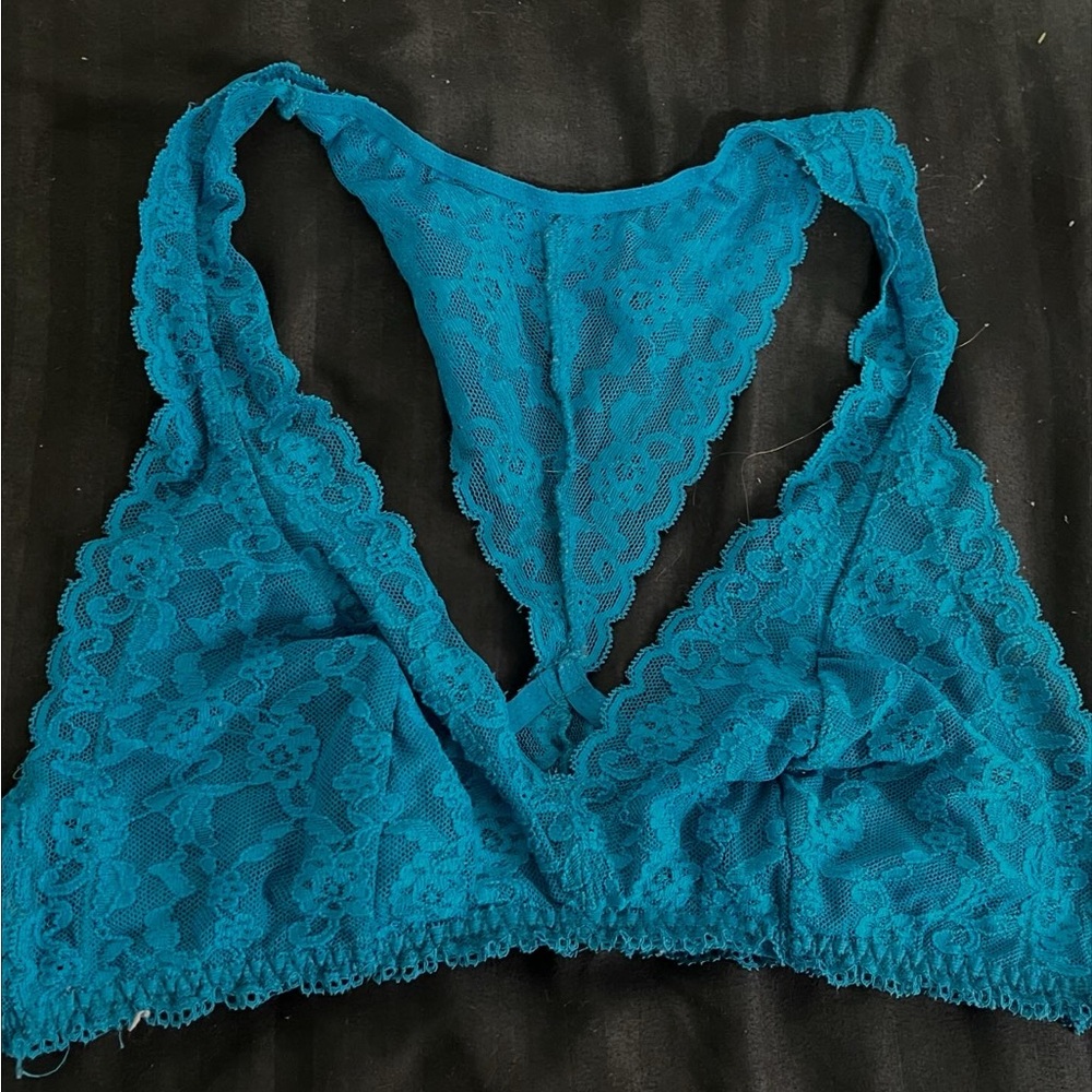 Lace Racerback Bralette in Teal
